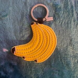 SOLD! Coach Retired Leather Buncha Bananas Fob/Charm, NWOT Summer Fun Charm,